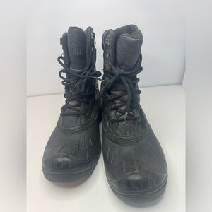 Sorel Black Lace-Up Boots Size 9